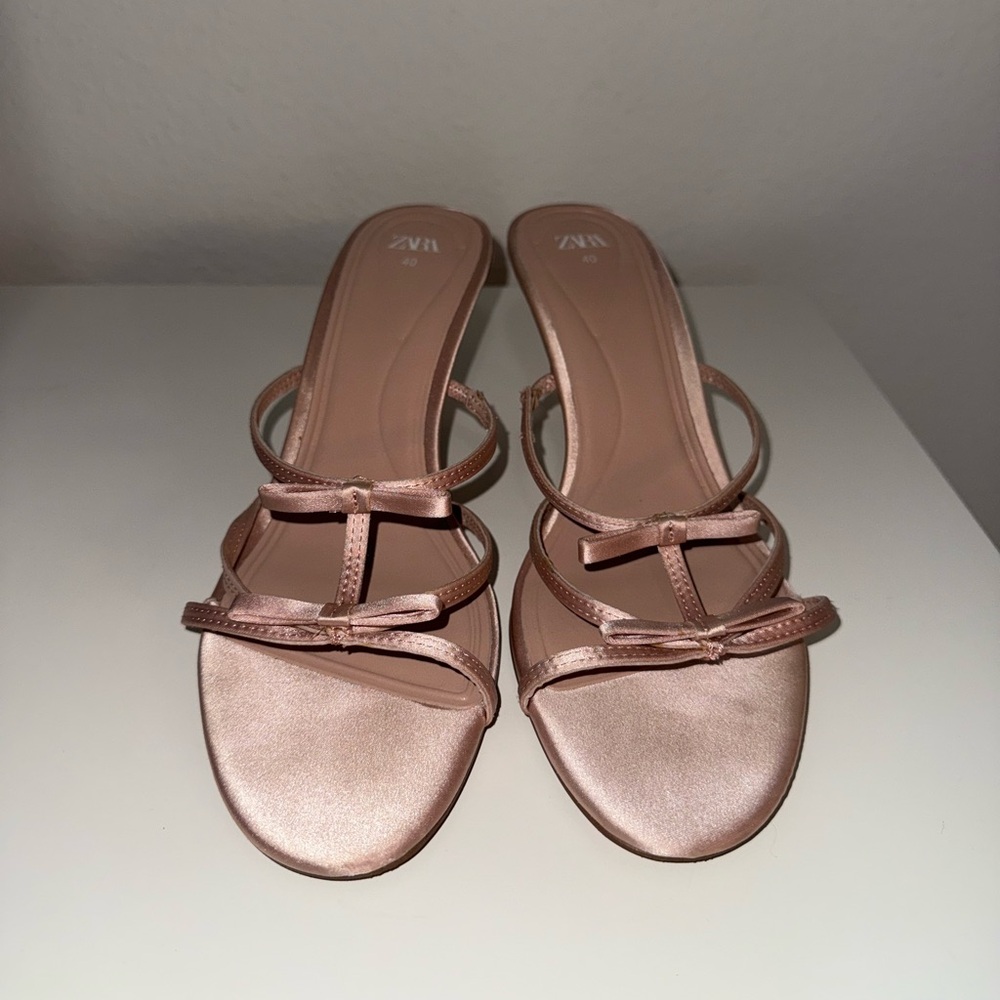 Zara Pink Strappy Heels - Picture 3 of 6